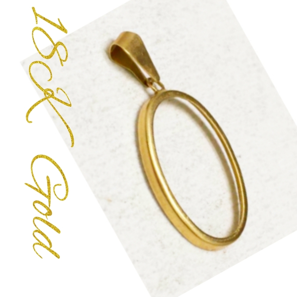 18K REAL Yellow Gold Pendant
